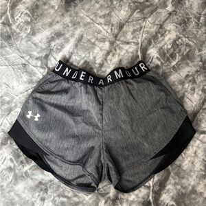 Under Armour Women's Athletic Shorts in Gray and Black